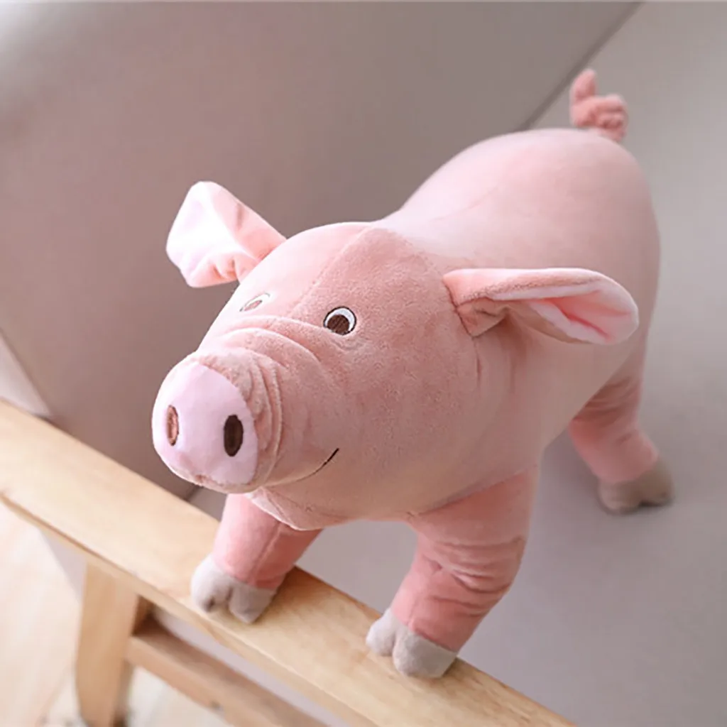 

Hot 25cm Plush Toy Cute Pink Pig Cartoon Accompany Sleeping Plush Children's Stuffed Plush Toy Home Decoration Cojines Para Cama