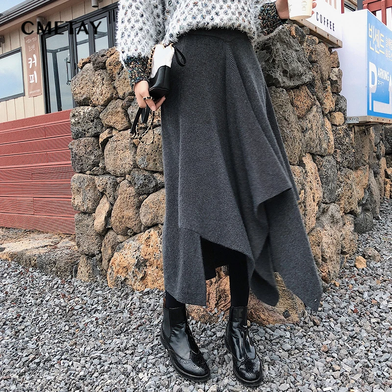 Irregular High Waist Skirt Women Solid 2021 New Autumn Winter Retro Thick Knitted Long Skirt Ladies Elegant Fashion A-Line Skirt
Irregular High Waist Skirt Women Solid 2021 New Autumn Winter Retro Thick Knitted Long Skirt Ladies Elegant Fashion A-Line Skirt