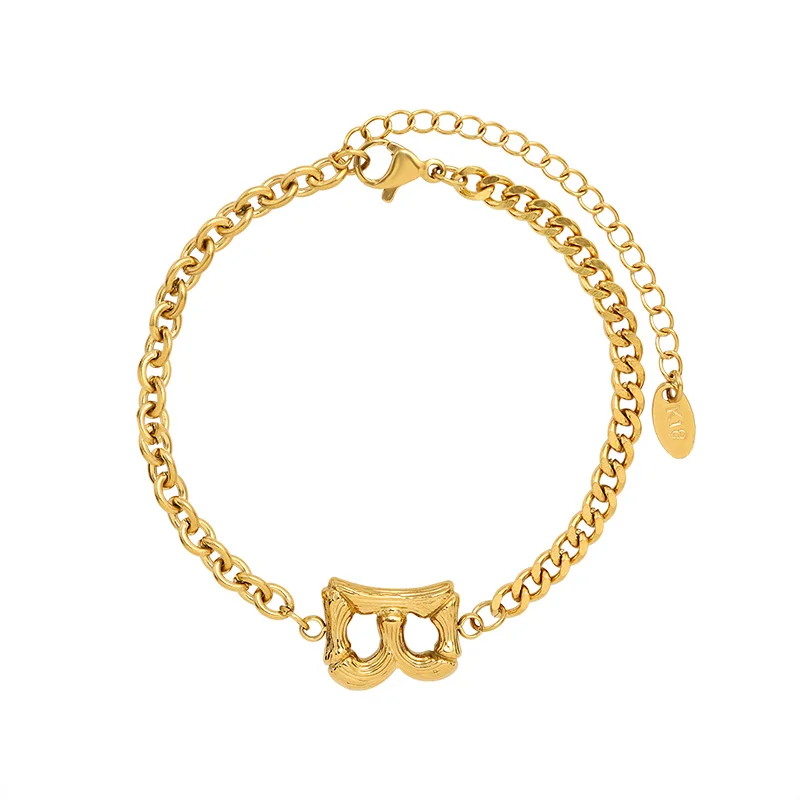 Vintage English Letter B Bracelets Women 18K Gold Plated Stainless Steel Jewelry Bracelet
Vintage English Letter B Bracelets Women 18K Gold Plated Stainless Steel Jewelry Bracelet
