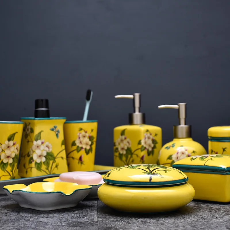 Soap Dispenser Toothbrush Holder Gargle Cup Dish Tray Aromatherapy Bottle Dressing Case Cotton Signet Tissue Box Ceramic Gifts
Soap Dispenser Toothbrush Holder Gargle Cup Dish Tray Aromatherapy Bottle Dressing Case Cotton Signet Tissue Box Ceramic Gifts