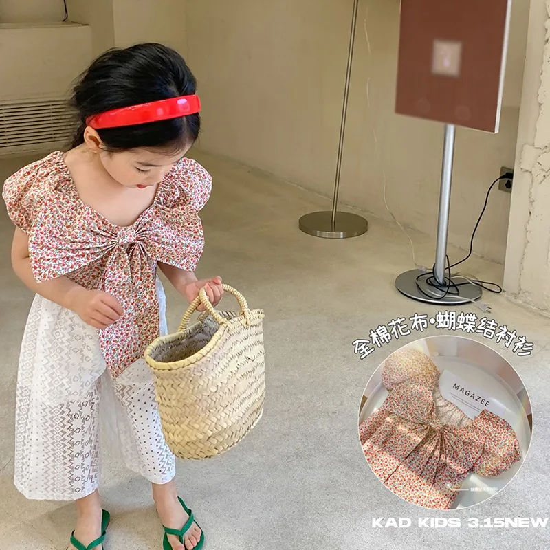 Summer Girl Bubble Sleeve T-Shirt Korean Trend Tee Cartoon Printing Clothes Sweet Temperament Floral Bow Casual Tops
Summer Girl Bubble Sleeve T-Shirt Korean Trend Tee Cartoon Printing Clothes Sweet Temperament Floral Bow Casual Tops