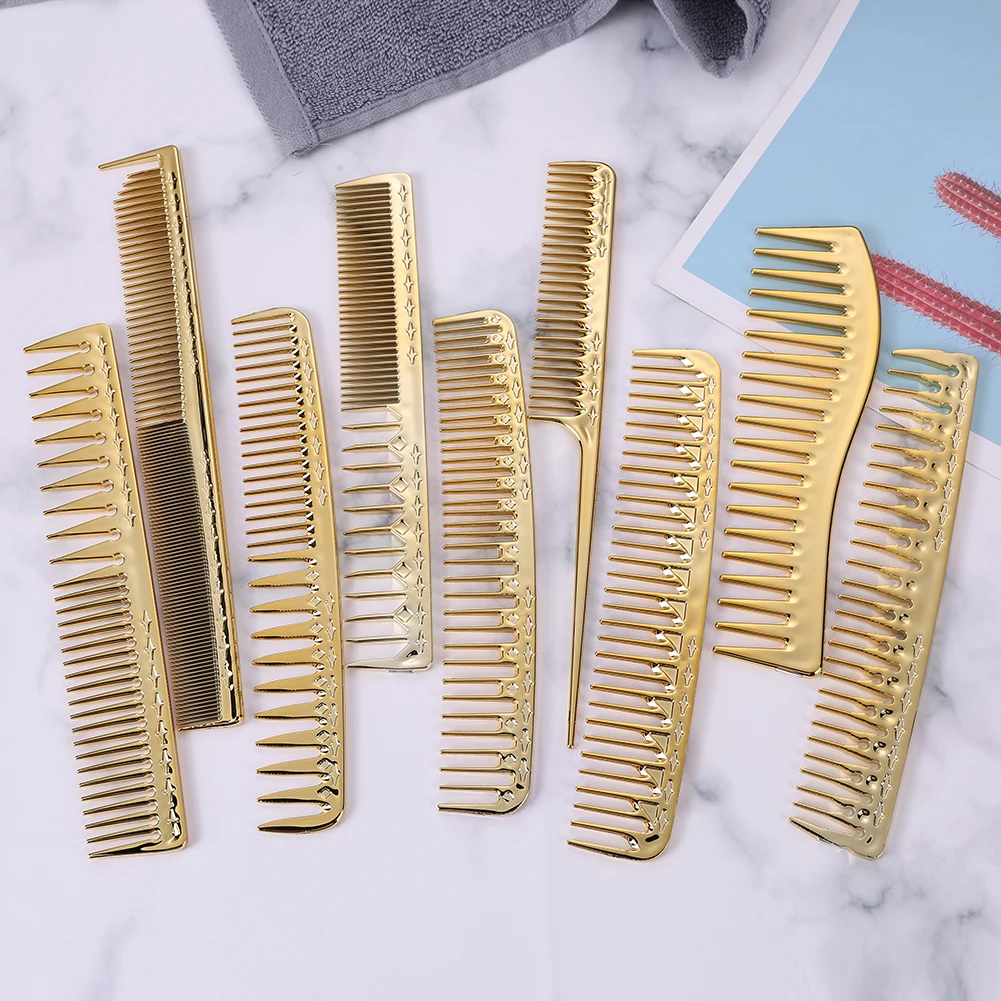 1pc Electroplated Hair Comb Professional Hairdressing Combs Hair Cutting Dying Hair Brush Barber Tools Salon Accessaries
1pc Electroplated Hair Comb Professional Hairdressing Combs Hair Cutting Dying Hair Brush Barber Tools Salon Accessaries