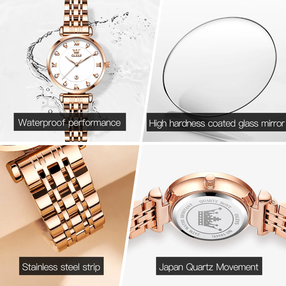 Women's Quartz Wristwatch with calendar casual style stainless steel watchband waterproof elegant individual female clock
Women's Quartz Wristwatch with calendar casual style stainless steel watchband waterproof elegant individual female clock