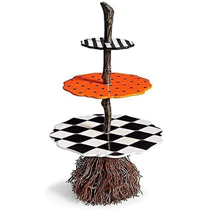 Halloween Cute Broom Snack Bowl Rack, 3-Layer Wooden Cake Rack, Dessert Plate Large-Capacity Home Desktop Storage Rack
Halloween Cute Broom Snack Bowl Rack, 3-Layer Wooden Cake Rack, Dessert Plate Large-Capacity Home Desktop Storage Rack