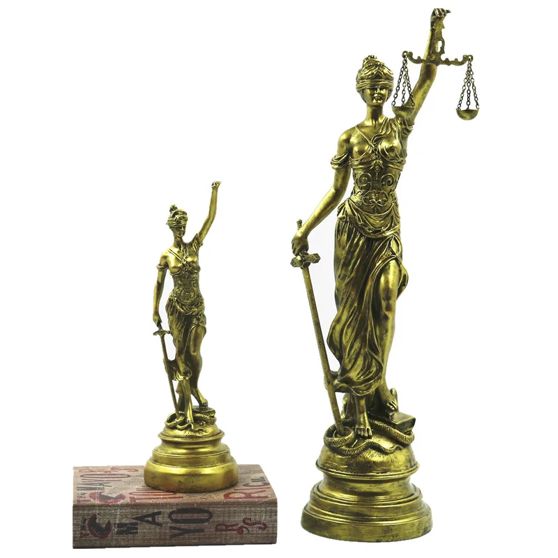 

Ancient Greece Presided Over Justice Law Balance Goddess Themis Resin Sculpture Court Law Firm Figurines Home Decoration Crafts