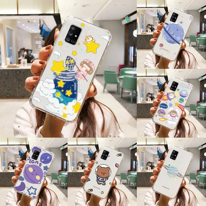 Cute Cartoon Astronaut Phone Case Transparent For Samsung S A M J 21 20 50 30 60 5 7 51 71 90 11 10 J710 e p PLUS Prime 5G
Cute Cartoon Astronaut Phone Case Transparent For Samsung S A M J 21 20 50 30 60 5 7 51 71 90 11 10 J710 e p PLUS Prime 5G