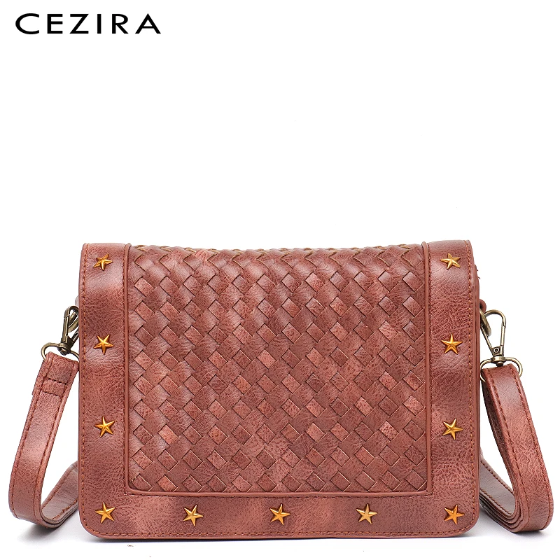 CEZIRA Роскошные тканые женские Сумки из искусственной кожи, модные украшения со звездами и заклепками, женская сумочка с клапаном, сумки чере...
CEZIRA Роскошные тканые женские Сумки из искусственной кожи, модные украшения со звездами и заклепками, женская сумочка с клапаном, сумки чере...