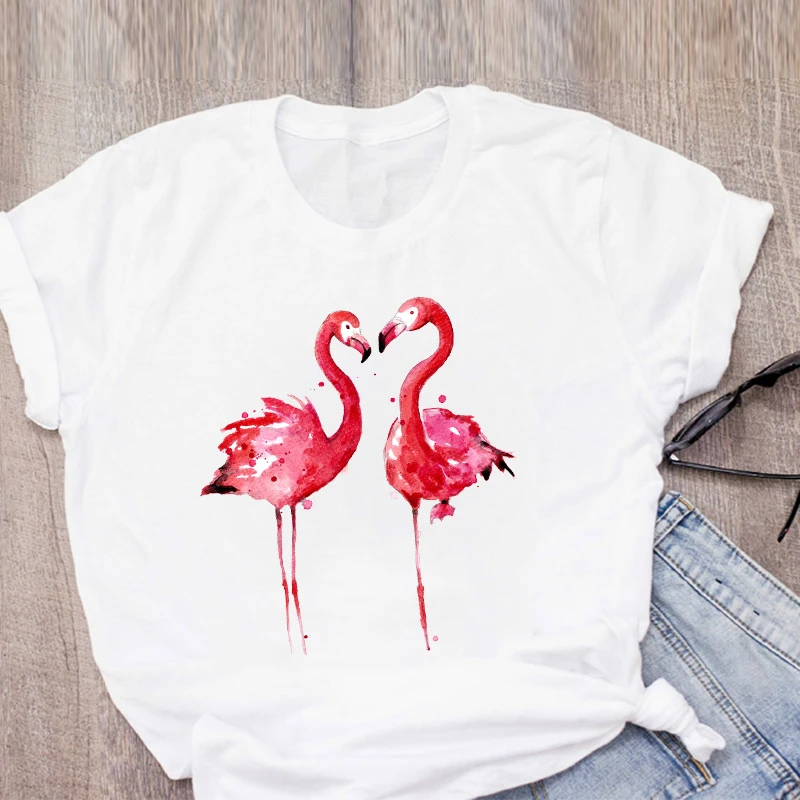 Women Print Flamingo Flower Elegant Cartoon Ladies Womens Tops Graphic T-Shirt Tees Print Female Casual Cotton T Shirt T-shirts
Women Print Flamingo Flower Elegant Cartoon Ladies Womens Tops Graphic T-Shirt Tees Print Female Casual Cotton T Shirt T-shirts