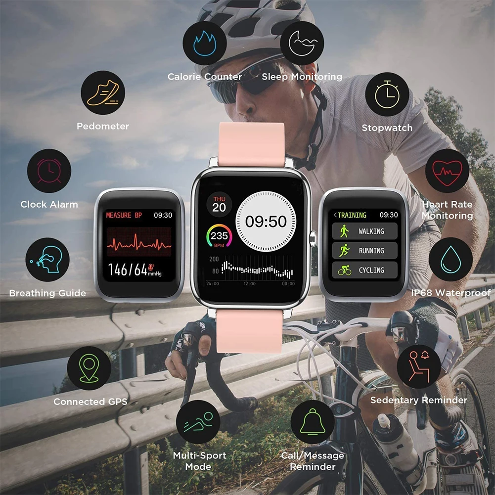 Digital Smart Watch Waterproof Blood Pressure Heart Rate Blood Oxygen Monitoring Touchscreen Sports Bracelet For Android and ios
Digital Smart Watch Waterproof Blood Pressure Heart Rate Blood Oxygen Monitoring Touchscreen Sports Bracelet For Android and ios