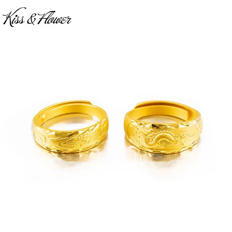 KISS&FLOWER RI52 Fine Jewelry Wholesale Fashion Lovers Couple Birthday Wedding Gift Dragon Phoenix 24KT Gold Resizable Ring 1PC 
KISS&FLOWER RI52 Fine Jewelry Wholesale Fashion Lovers Couple Birthday Wedding Gift Dragon Phoenix 24KT Gold Resizable Ring 1PC