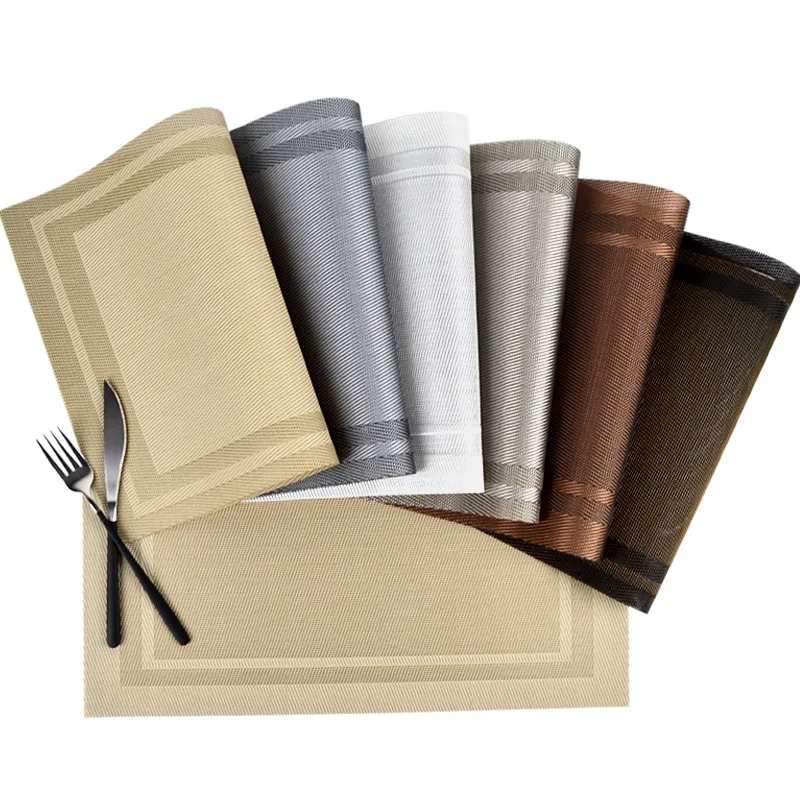 wholesale PVC lattice table mat Insulation pads Restaurant placemat Woven coasters European washed placemat custom made
wholesale PVC lattice table mat Insulation pads Restaurant placemat Woven coasters European washed placemat custom made