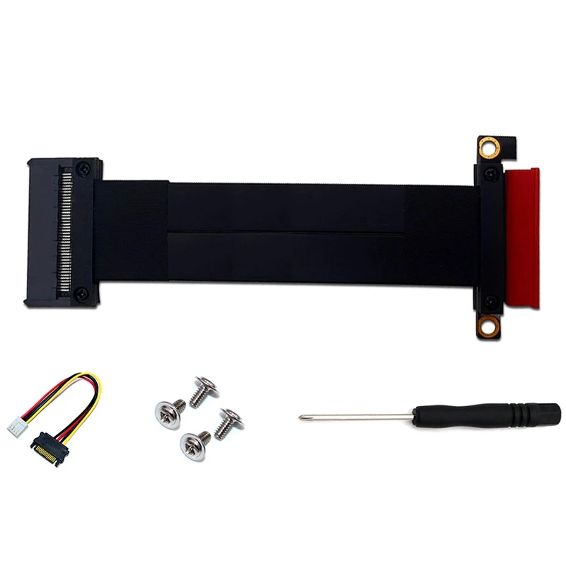 SFF-8639 U.2 to PCI-E 3.0 4X Ribbon Extender Cable PCI Express Extension Cable 32G/Bps for U.2 NVME SSD
SFF-8639 U.2 to PCI-E 3.0 4X Ribbon Extender Cable PCI Express Extension Cable 32G/Bps for U.2 NVME SSD