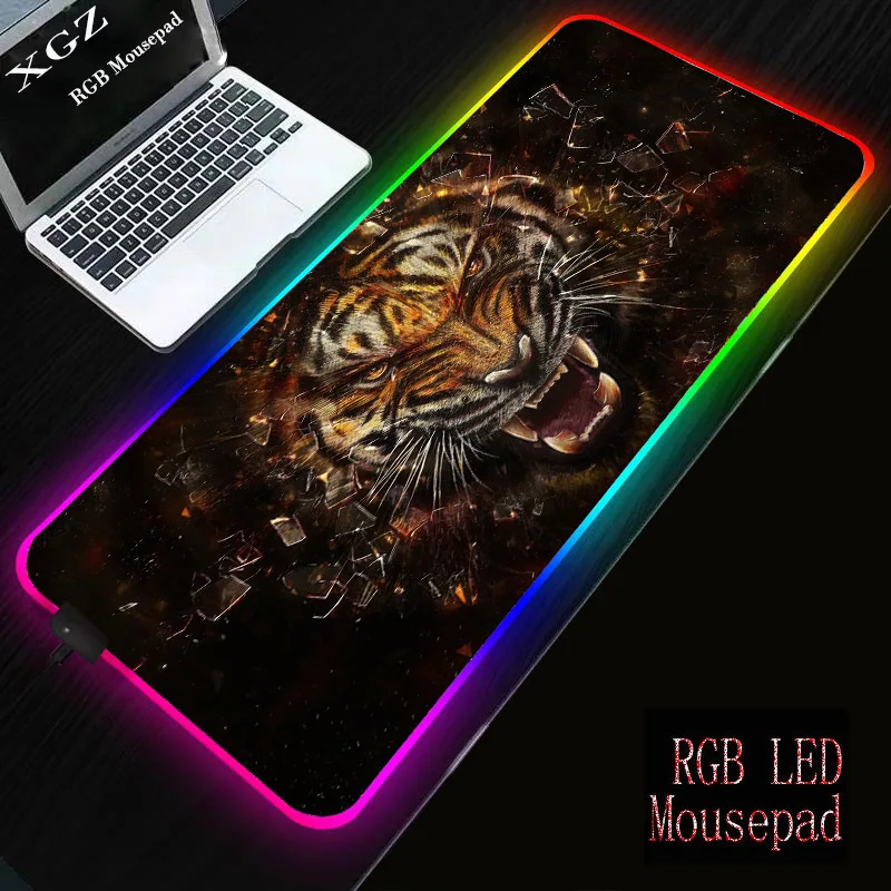 XGZ Roaring Tiger Animal Gaming Extra Large Luminous USB LED RGB Mousepad Anti-slip Natural Rubber Mause Mat with Locking Edge
XGZ Roaring Tiger Animal Gaming Extra Large Luminous USB LED RGB Mousepad Anti-slip Natural Rubber Mause Mat with Locking Edge