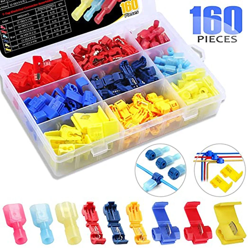 160 pces conectores de cabo de fio terminais crimp scotch terminal bloqueio rápido splice 22-10awg carro elétrico conjunto de
160 pces conectores de cabo de fio terminais crimp scotch terminal bloqueio rápido splice 22-10awg carro elétrico conjunto de