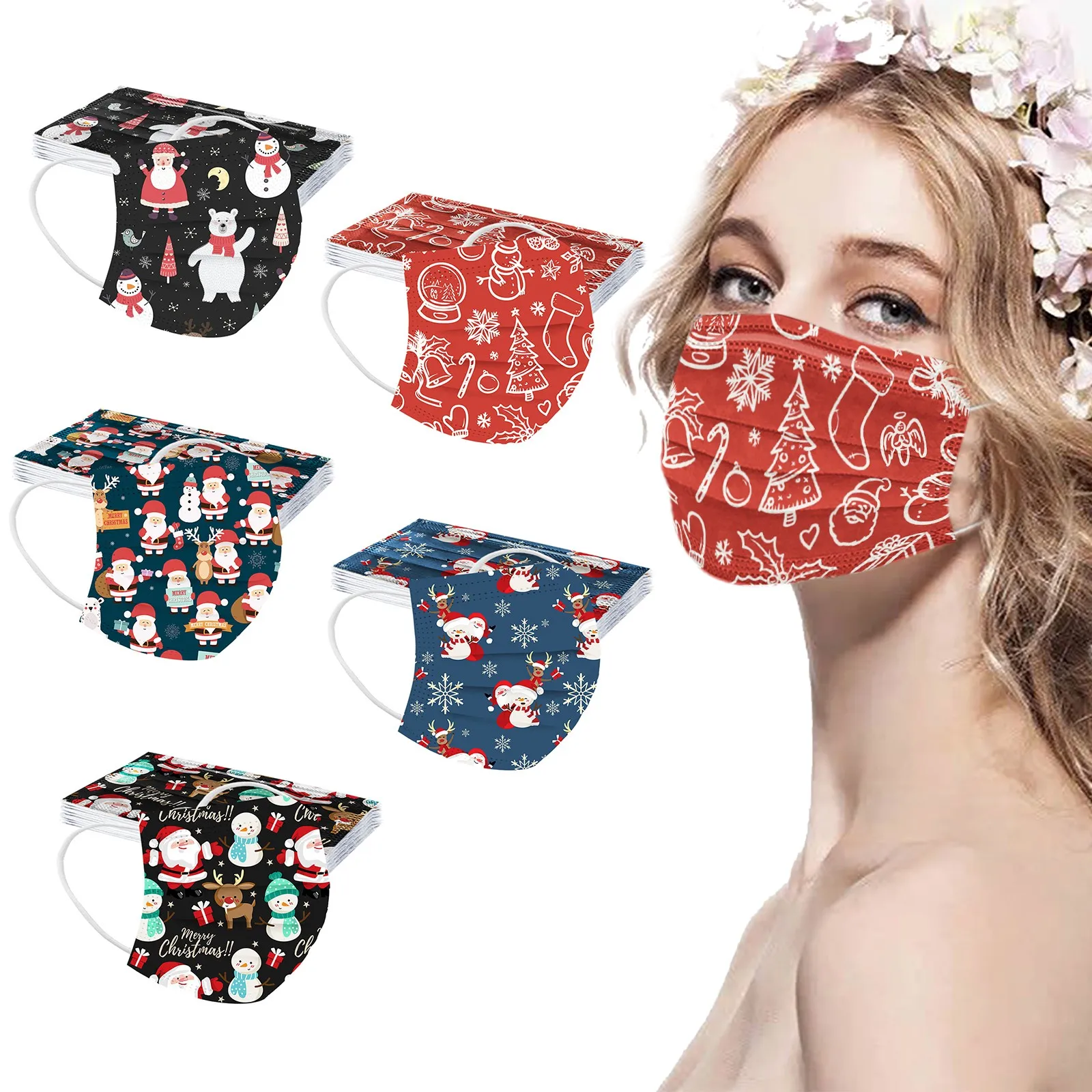 10pcs Aldult's Mask Christmas Disposable Face Mask Industrial 3ply Dustproof Filter Pm2.5 Mask Arloop Bandage Mascarillas New
10pcs Aldult's Mask Christmas Disposable Face Mask Industrial 3ply Dustproof Filter Pm2.5 Mask Arloop Bandage Mascarillas New