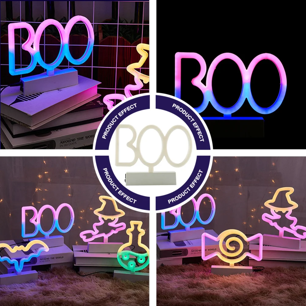 1pc Night Light Desktop LED Unique Shaped Neon Light without Battery