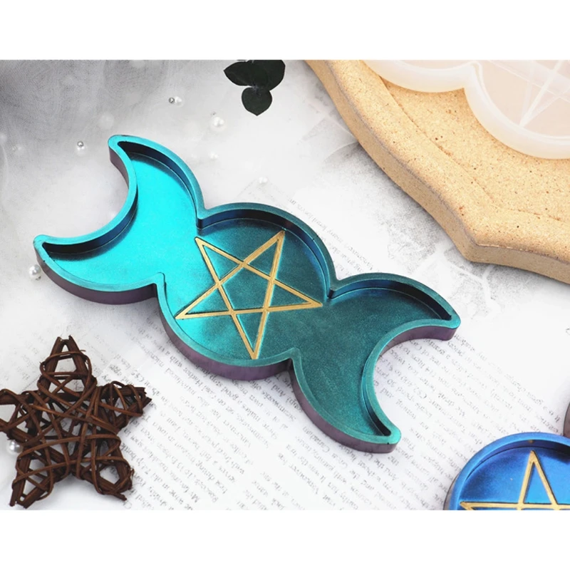 Handmade Moon Star Candle Tray Resin Molds Moon Phase Box Molds Triple Goddess With Pentagrams Mold Jewelry Making Tools
Handmade Moon Star Candle Tray Resin Molds Moon Phase Box Molds Triple Goddess With Pentagrams Mold Jewelry Making Tools