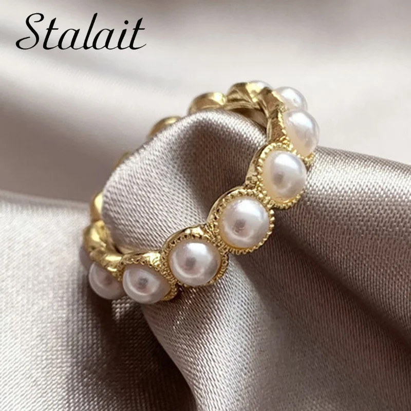 One Size 7 Pearl Rings For Women Minimalist Index Finger Ring Gold Color Wedding Jewelry Wed Ring Set Couple
One Size 7 Pearl Rings For Women Minimalist Index Finger Ring Gold Color Wedding Jewelry Wed Ring Set Couple