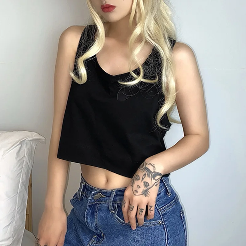 White Tank Top Summer Sexy Sleeveless Crop Tops Femme Loose Casual Fitness Short Black Vest Off Shoulder Women Clothes Tees
White Tank Top Summer Sexy Sleeveless Crop Tops Femme Loose Casual Fitness Short Black Vest Off Shoulder Women Clothes Tees