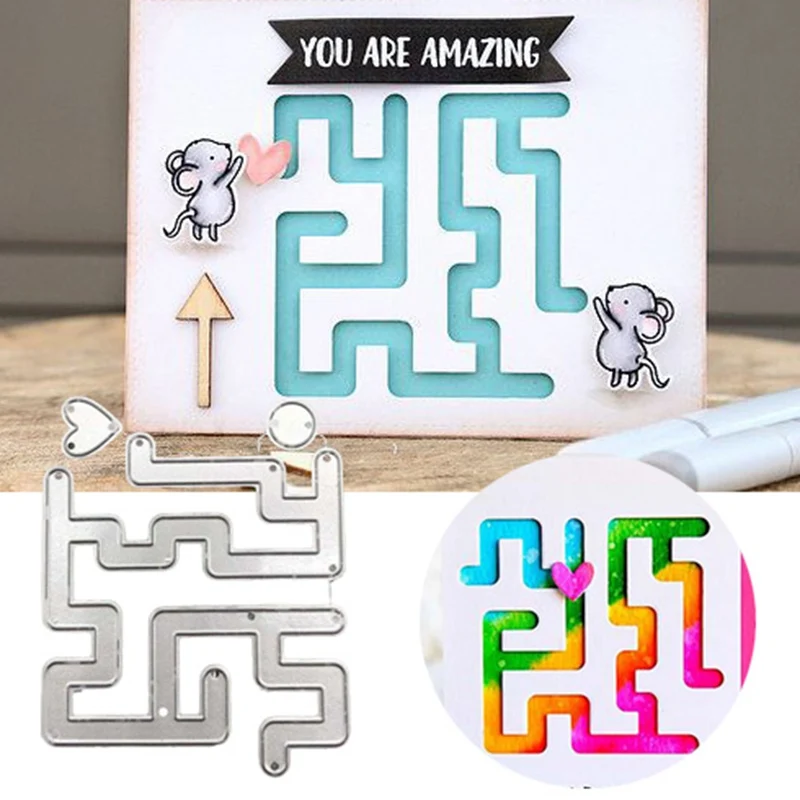 Maze Etching Cutting Mould Die Carbon Steel Cutting Making DIY Scrapbook Album Paper Card Tools
Maze Etching Cutting Mould Die Carbon Steel Cutting Making DIY Scrapbook Album Paper Card Tools