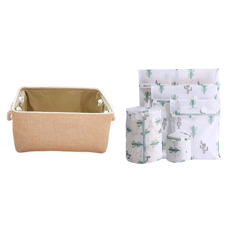 Woven Storage Basket For Toy Storage,Wicker Basket With 5-Piece Set Of Household Anti-Deformation Underwear Cleaning Bag
Woven Storage Basket For Toy Storage,Wicker Basket With 5-Piece Set Of Household Anti-Deformation Underwear Cleaning Bag