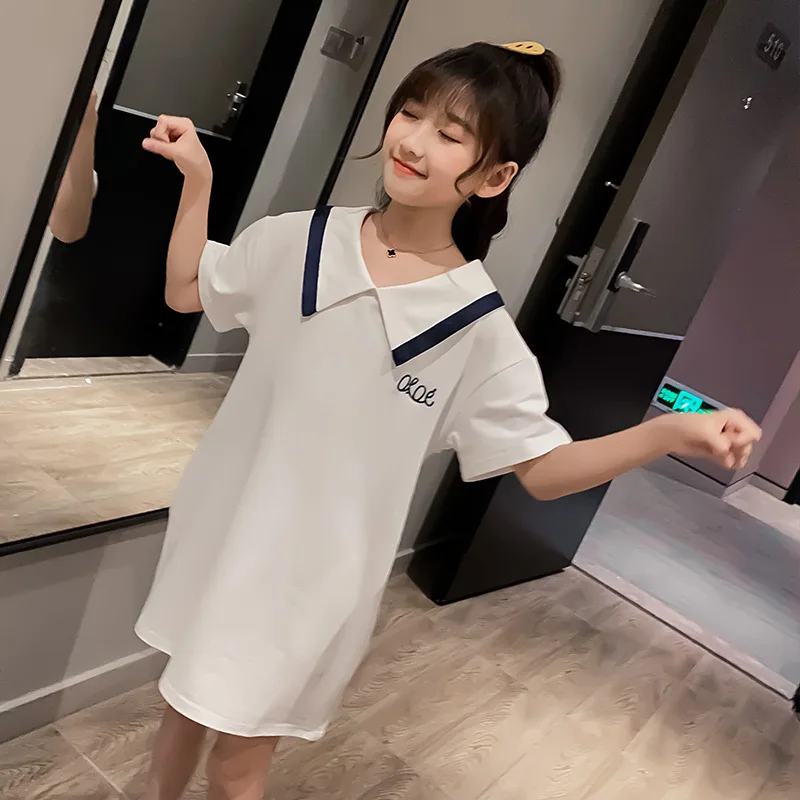 Girl Dress Kids Baby Clothes 2021 Spring Summer Short Sleeve Princess Casual Long Style School Uniform Dresses Children Clothing
Girl Dress Kids Baby Clothes 2021 Spring Summer Short Sleeve Princess Casual Long Style School Uniform Dresses Children Clothing