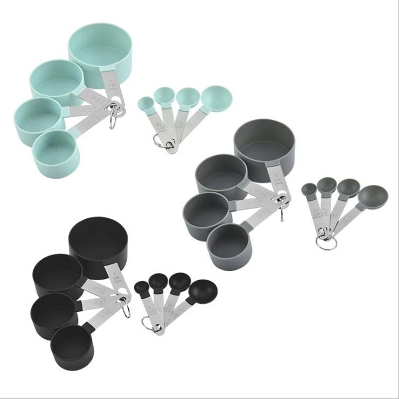 8pcs Condiment Measurement Spoons/Cup Cooking Measuring Baking Stainless Steel/Plastic Handle Kitchen Cups Spoons
8pcs Condiment Measurement Spoons/Cup Cooking Measuring Baking Stainless Steel/Plastic Handle Kitchen Cups Spoons