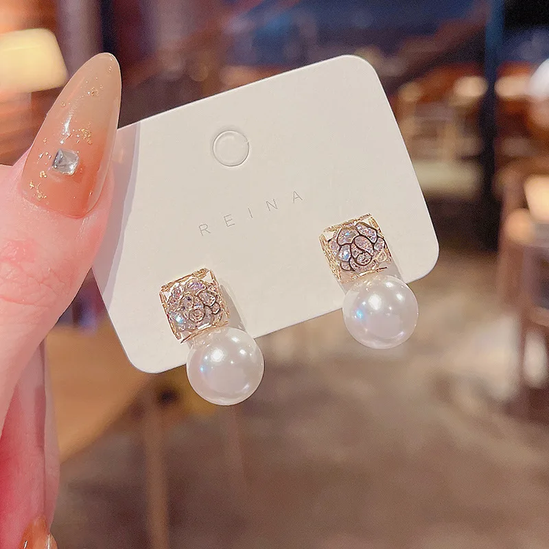 Wholesale Silver Plated Rose Zircon Stud Earrings For Women Pearl Pendant Dropshipping Jewelry Gift
Wholesale Silver Plated Rose Zircon Stud Earrings For Women Pearl Pendant Dropshipping Jewelry Gift