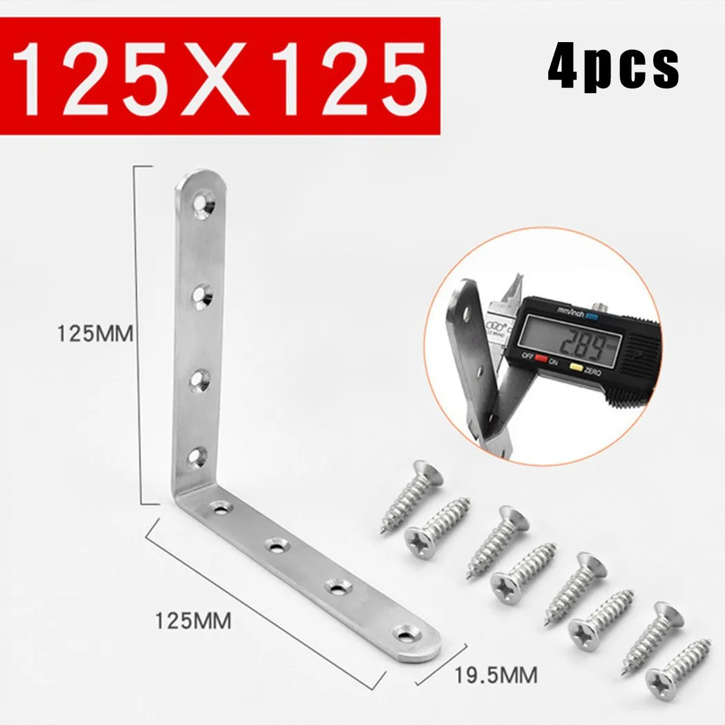 4pc Stainless Steel Corner Braces Brackets Right Angle L-Shape Brace Brackets Stainless Steel Angle Braces Help To Stabilize
4pc Stainless Steel Corner Braces Brackets Right Angle L-Shape Brace Brackets Stainless Steel Angle Braces Help To Stabilize