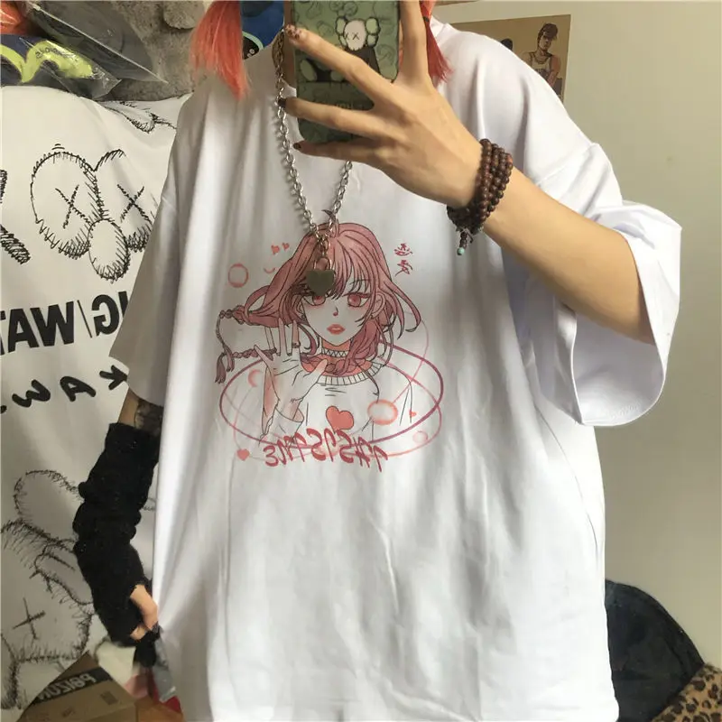 Harajuku cartoon Print Short Sleeve dropshipping clothes Loose Vintage women tshirt Ulzzang rabbit Street Gothic Punk Summer
Harajuku cartoon Print Short Sleeve dropshipping clothes Loose Vintage women tshirt Ulzzang rabbit Street Gothic Punk Summer