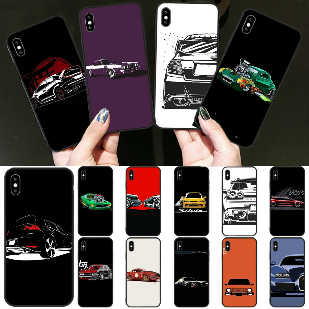Чехол для телефона BaweiTE Cool Sports Car Comic iPhone 11 pro XS MAX 8 7 6 6S Plus X 5 5S SE XR | Мобильные