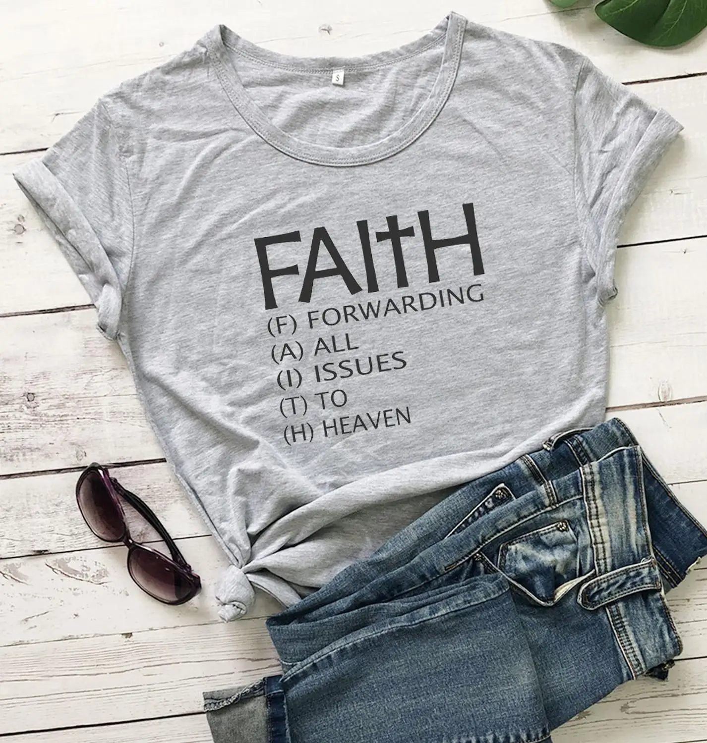 Faith forwarding all issues to heaven t shirt women fashion pure cotton casual young hipster religion Christian cross tees tops
Faith forwarding all issues to heaven t shirt women fashion pure cotton casual young hipster religion Christian cross tees tops