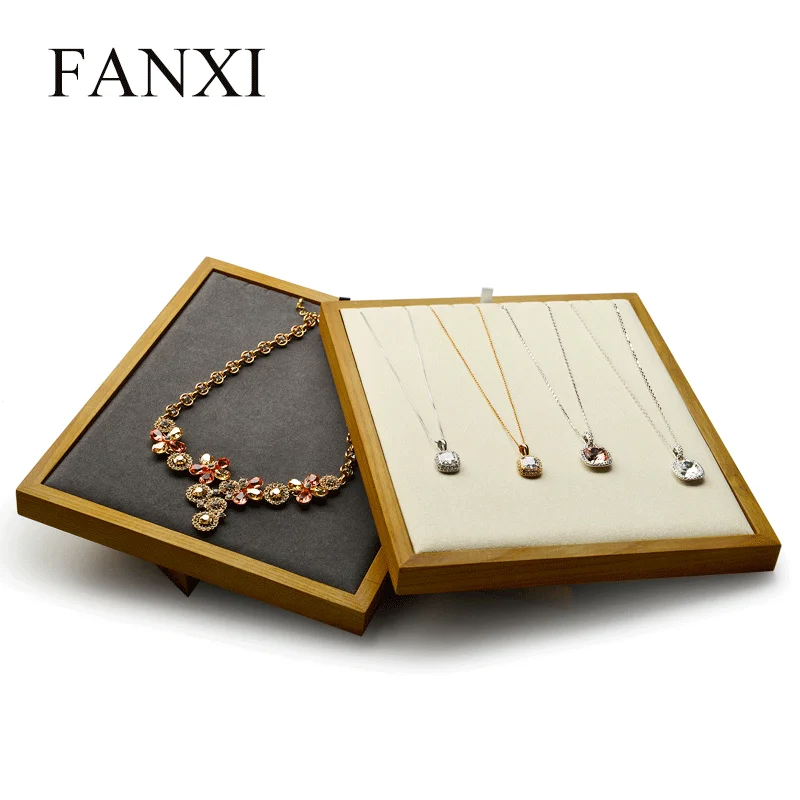 Oirlv New Solid Wood Pendant Necklace Display Stand Earring holder Beige or Dark Gray Microfiber insert jewelry Exhibitor
Oirlv New Solid Wood Pendant Necklace Display Stand Earring holder Beige or Dark Gray Microfiber insert jewelry Exhibitor