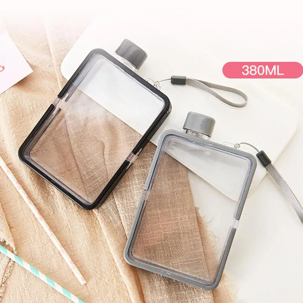 380ml Creative Flat Plastic Water Bottle Cube-shaped Flat Outdoor Sports Portable Bottles
380ml Creative Flat Plastic Water Bottle Cube-shaped Flat Outdoor Sports Portable Bottles