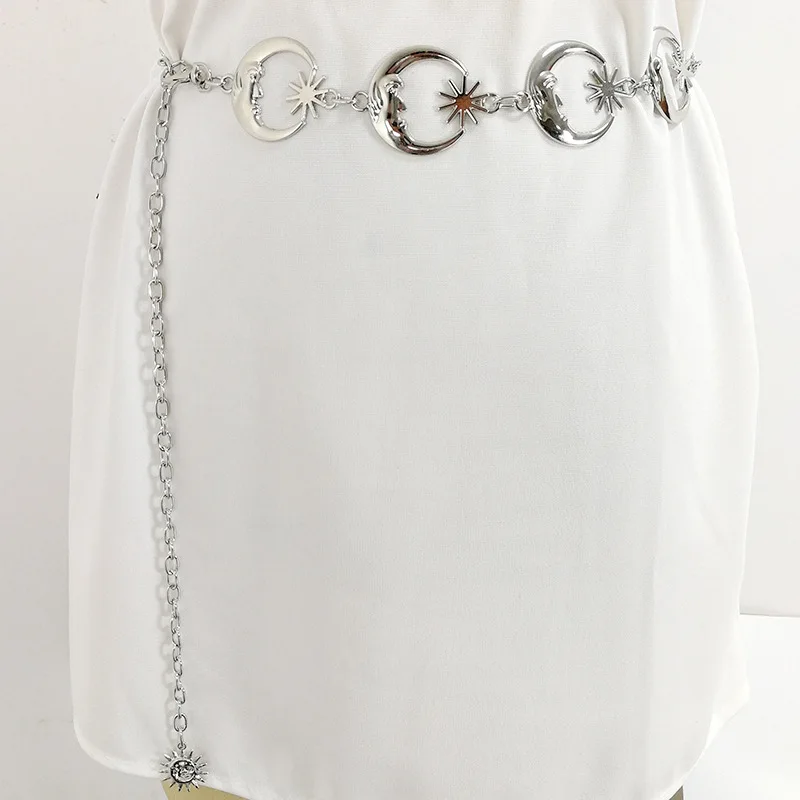 Women Solid Belt Waist Chain Party Dark Fashion Punk Style Metal Gothic Moon Sun Sliver Pendant Chain Ring Punk
Women Solid Belt Waist Chain Party Dark Fashion Punk Style Metal Gothic Moon Sun Sliver Pendant Chain Ring Punk