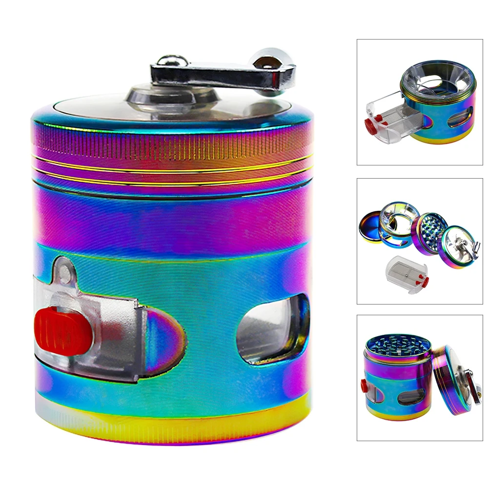 63*80mm Zinc alloy Herbal Herb Tobacco Grinder Manual Hand Smoke Grinder Tobacco Spice Grinder Miller Cigarette Accessories
63*80mm Zinc alloy Herbal Herb Tobacco Grinder Manual Hand Smoke Grinder Tobacco Spice Grinder Miller Cigarette Accessories