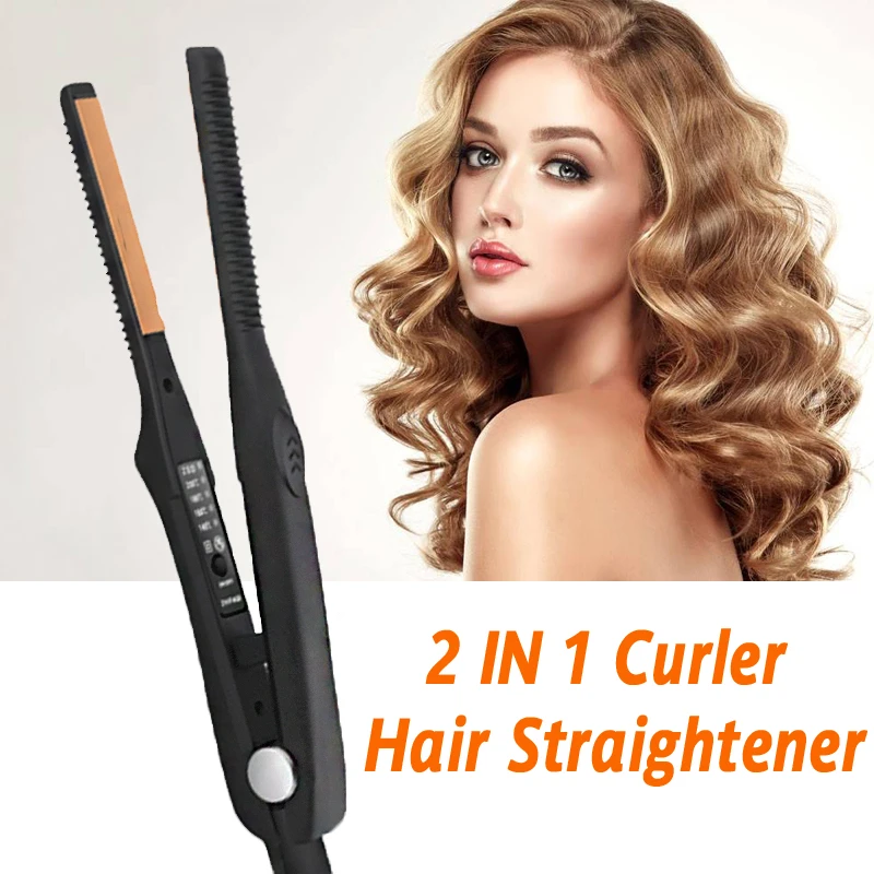Professional Hair Curler 2 In 1 Mini Curling Iron Tourmaline Electric Flat Iron Hair Stylers Styling Tools for Women
Professional Hair Curler 2 In 1 Mini Curling Iron Tourmaline Electric Flat Iron Hair Stylers Styling Tools for Women