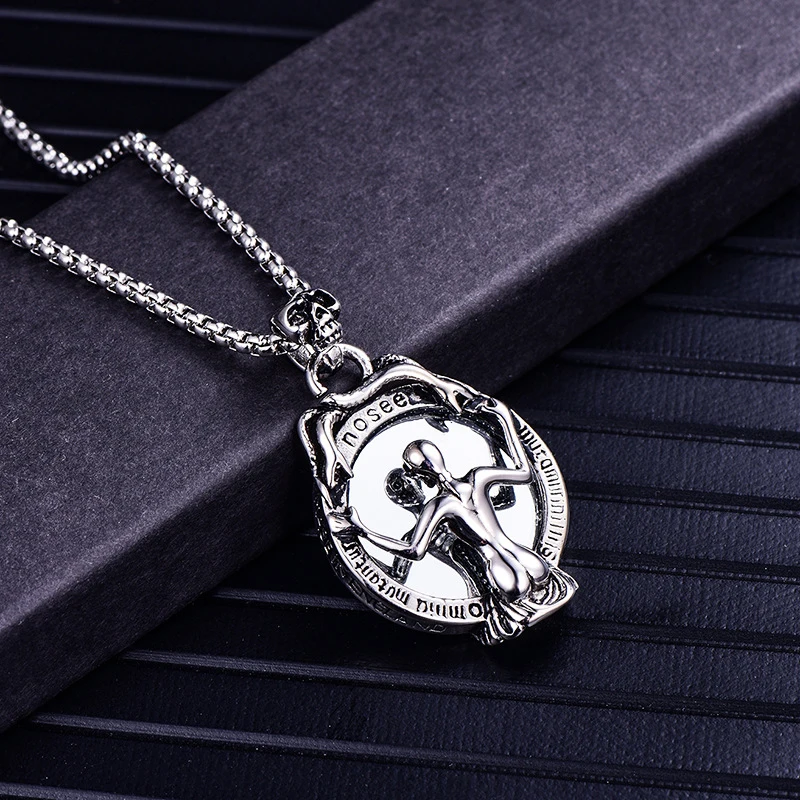 The Truth in the Mirror Necklace Stainless Steel Neck Chain Skeleton Pendant Jewelry Gift for Men Women ML
The Truth in the Mirror Necklace Stainless Steel Neck Chain Skeleton Pendant Jewelry Gift for Men Women ML
