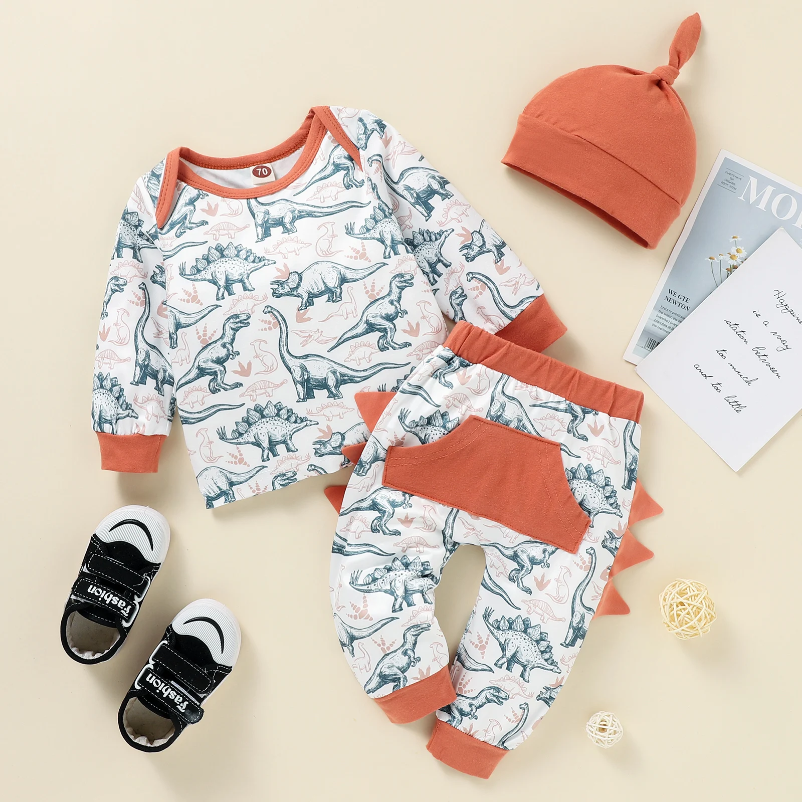 Костюм детский Emmababy из 3 предметов, топ с длинными рукавами и круглым вырезом, с мультяшным принтом животных + длинные брюки + шапка, 0-18 месяце...
Костюм детский Emmababy из 3 предметов, топ с длинными рукавами и круглым вырезом, с мультяшным принтом животных + длинные брюки + шапка, 0-18 месяце...