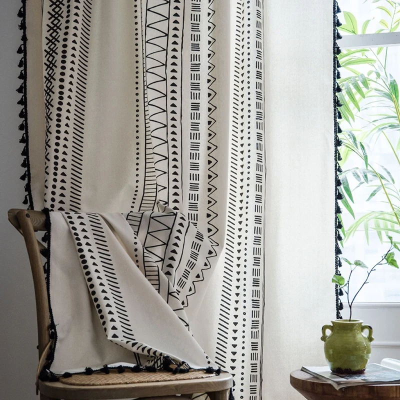 Fringed Classical Curtains Bohemian Style Printed American Curtains For Decorating Kitchens Bedrooms Liveroom Home Decorations
Fringed Classical Curtains Bohemian Style Printed American Curtains For Decorating Kitchens Bedrooms Liveroom Home Decorations