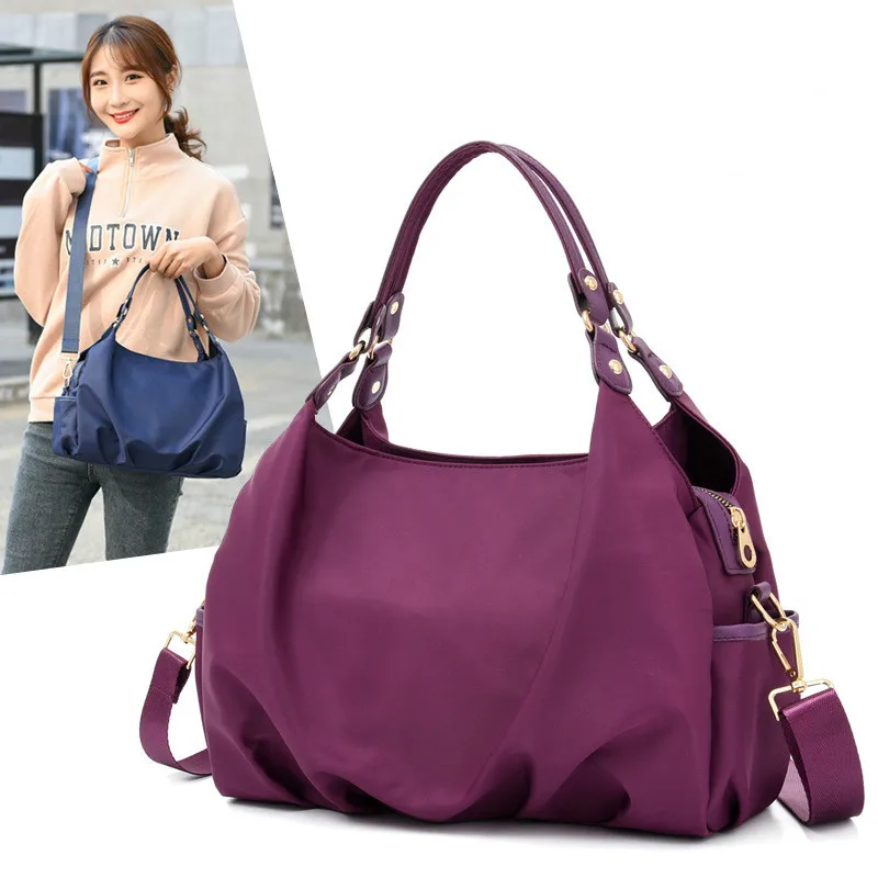 Hot Women Handbag Casual Large Shoulder Bag Nylon Tote Famous Brand Purple Handbags Mummy Shopping Bags Waterproof bolsas Black
Hot Women Handbag Casual Large Shoulder Bag Nylon Tote Famous Brand Purple Handbags Mummy Shopping Bags Waterproof bolsas Black
