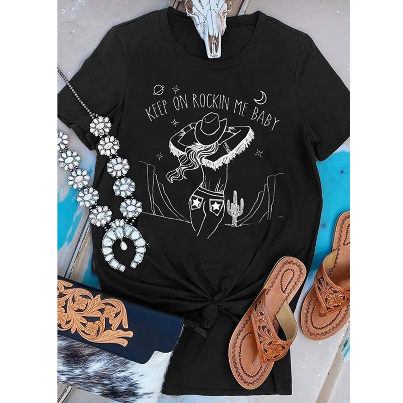 Keep On Rockin Me Baby T-shirt Fashion Women Graphic Tee Shirt Top Harajuku Summer Short Sleeve Tumblr Hipster Tshirt vestido
Keep On Rockin Me Baby T-shirt Fashion Women Graphic Tee Shirt Top Harajuku Summer Short Sleeve Tumblr Hipster Tshirt vestido