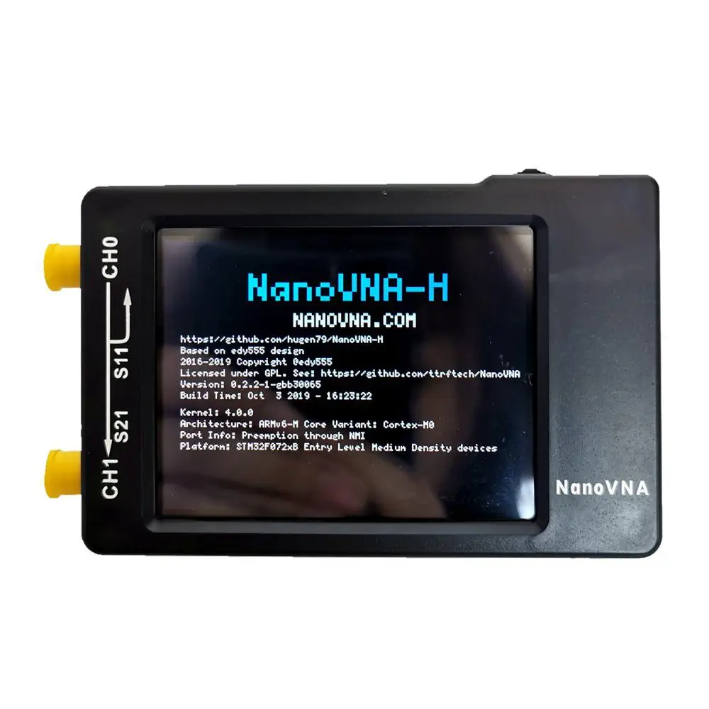 NanoVNA-H 50 кГц ~ 1,5 ГГц, Векторный анализатор сети, анализатор антенны LCDHF VHF UHF UV, 2,8 дюйма
NanoVNA-H 50 кГц ~ 1,5 ГГц, Векторный анализатор сети, анализатор антенны LCDHF VHF UHF UV, 2,8 дюйма