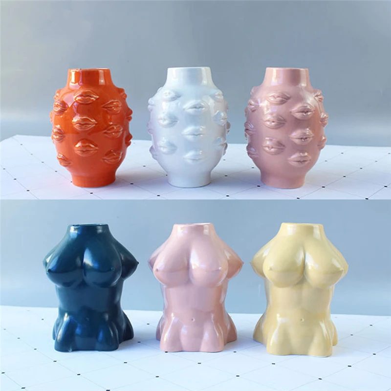 Creative Body Art Design Vase Flower Pot Sexy Lips Body Lips Broken Arm Vase Living Room Flower Arrangement Flower Home Decor 
Creative Body Art Design Vase Flower Pot Sexy Lips Body Lips Broken Arm Vase Living Room Flower Arrangement Flower Home Decor