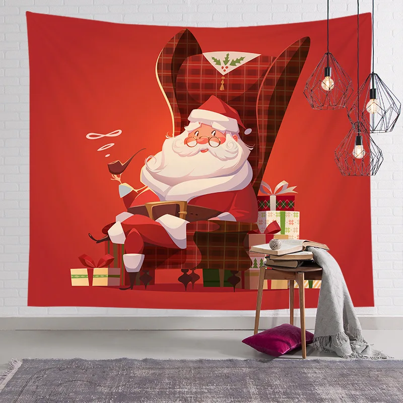2020 Christmas hanging cloth custom red Santa bedside background cloth wall bedside decoration tapestry 
2020 Christmas hanging cloth custom red Santa bedside background cloth wall bedside decoration tapestry