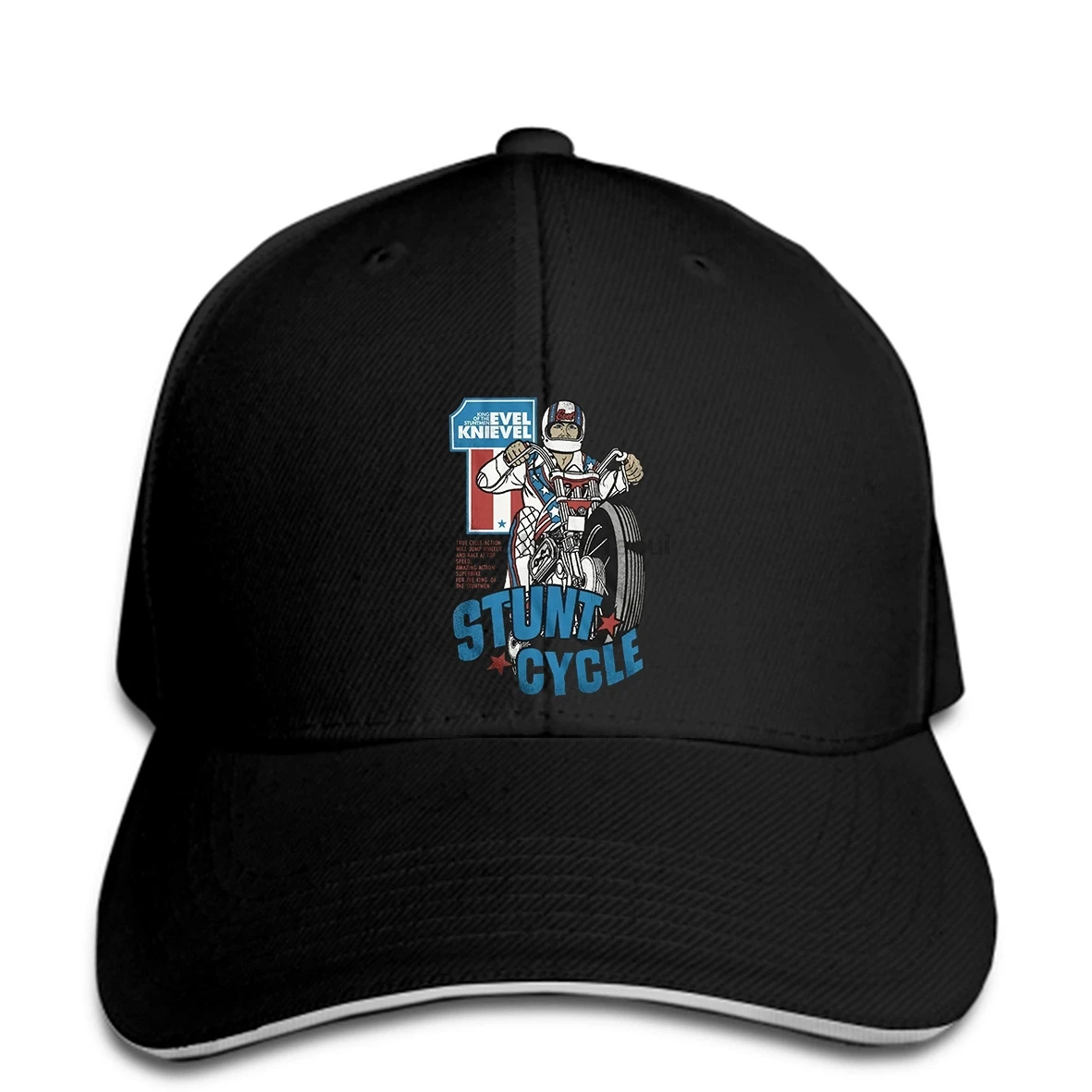 Baseball cap Evel Knievel Print hat Stunt Cycle 2 Adult women
Baseball cap Evel Knievel Print hat Stunt Cycle 2 Adult women