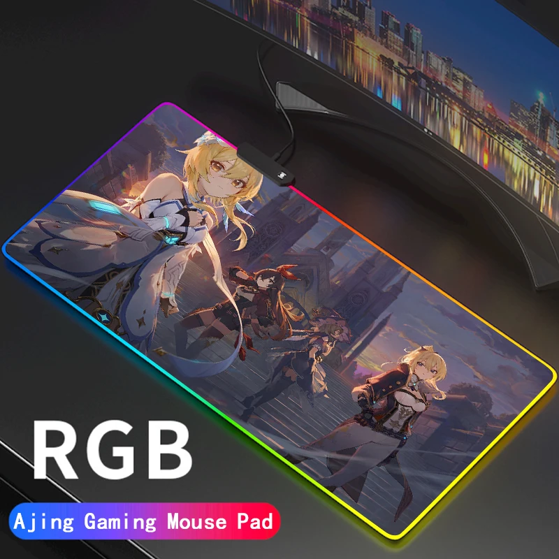 Genshin Impact Gamer Led Accessories Computer Mousepad Speed Carpet Mouse Rgb Mouse Pad Xl Mousemat Anime Mat Game Mats for Mice
Genshin Impact Gamer Led Accessories Computer Mousepad Speed Carpet Mouse Rgb Mouse Pad Xl Mousemat Anime Mat Game Mats for Mice