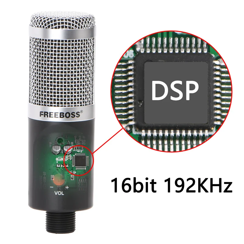 192Khz and 16 bit heart-shaped capsule, low noise recording equipment, microphone, capacitor computer, USB, fb-w03
192Khz and 16 bit heart-shaped capsule, low noise recording equipment, microphone, capacitor computer, USB, fb-w03