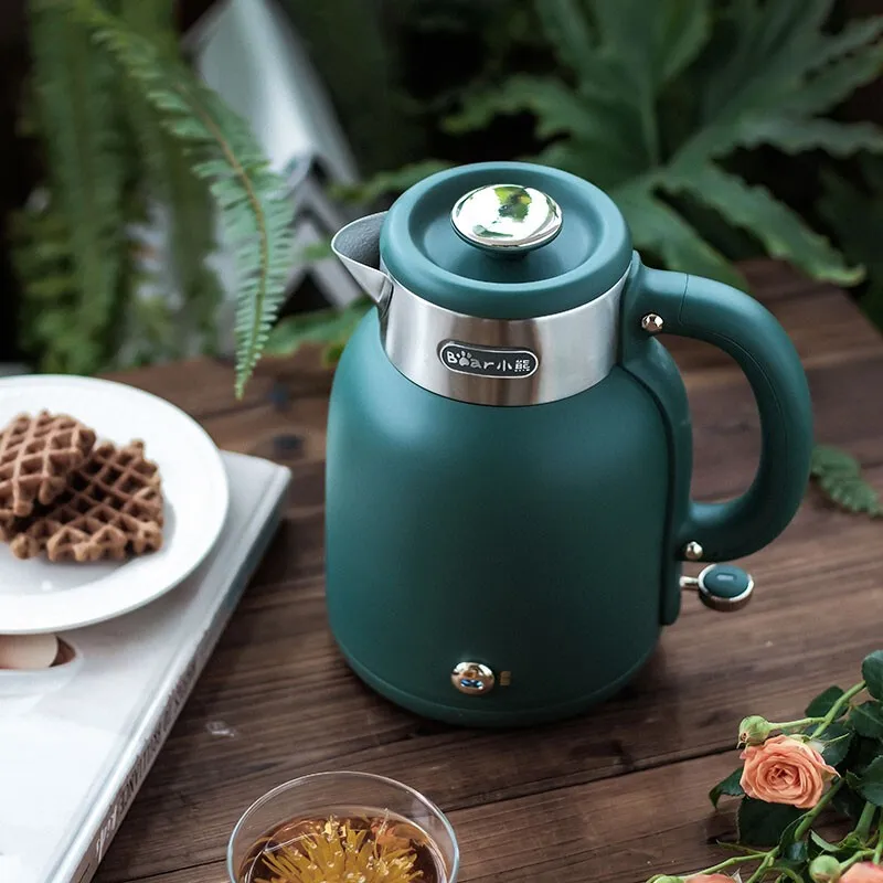 Household Retro Electric Kettle 1.5L 304 Stainless Steel Water Boiler For Home Heat Preserving Coffee Teapot For Home Appliances
Household Retro Electric Kettle 1.5L 304 Stainless Steel Water Boiler For Home Heat Preserving Coffee Teapot For Home Appliances