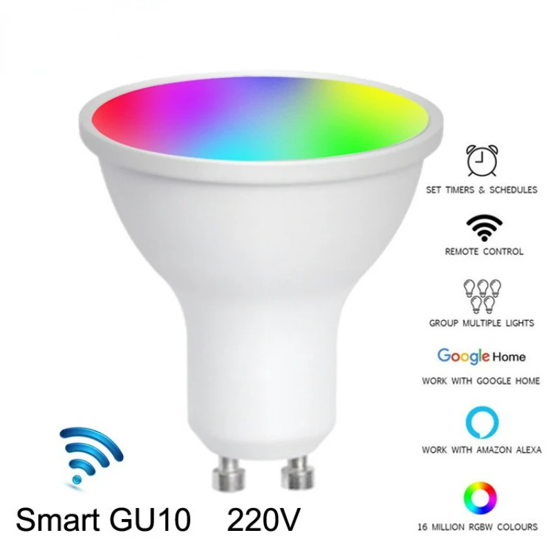 Умсветильник лампа GU10 с поддержкой Wi-Fi и дистанционным управлением, 5 Вт, RGB + CW 2700-6500K
Умсветильник лампа GU10 с поддержкой Wi-Fi и дистанционным управлением, 5 Вт, RGB + CW 2700-6500K